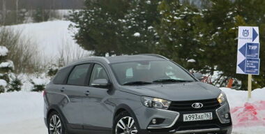 Тест-драйв LADA Vesta SW Cross: не застрять на заснеженной грунтовке