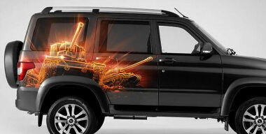 UAZ Patriot стал похож на подбитый танк