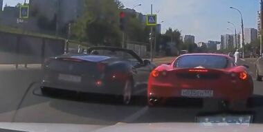 Водитель Ferrari избил пенсионера на дороге