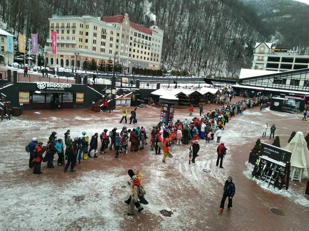 Очередь на подъемник 