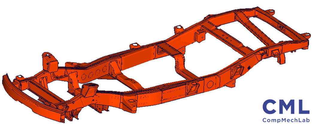 Математическая модель рамы автомобиля «Патриот 2020».