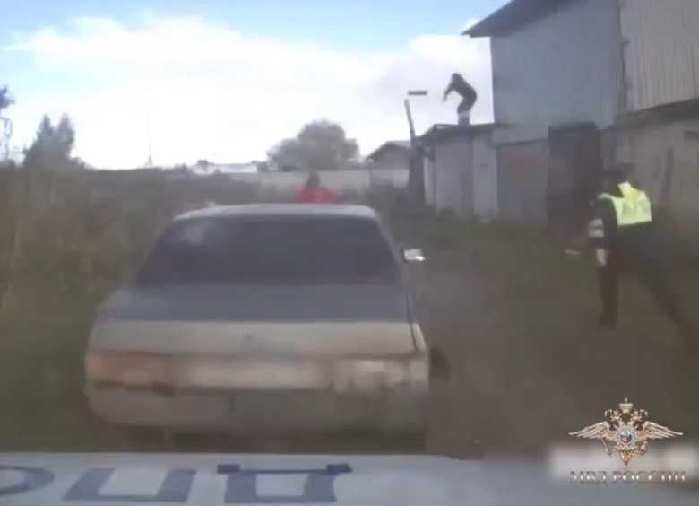 Изображение Меткий бросок полена помог ДПС поймать пьяного гонщика без «прав» под Вологдой