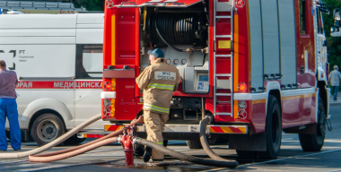 «Газель» загорелась прямо на ходу в центре Балашихи