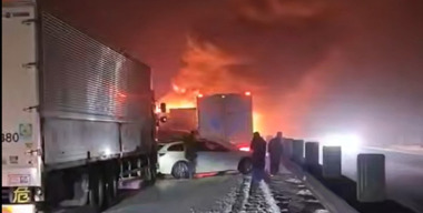 Двадцать шесть человек пострадали в массовой аварии в Японии