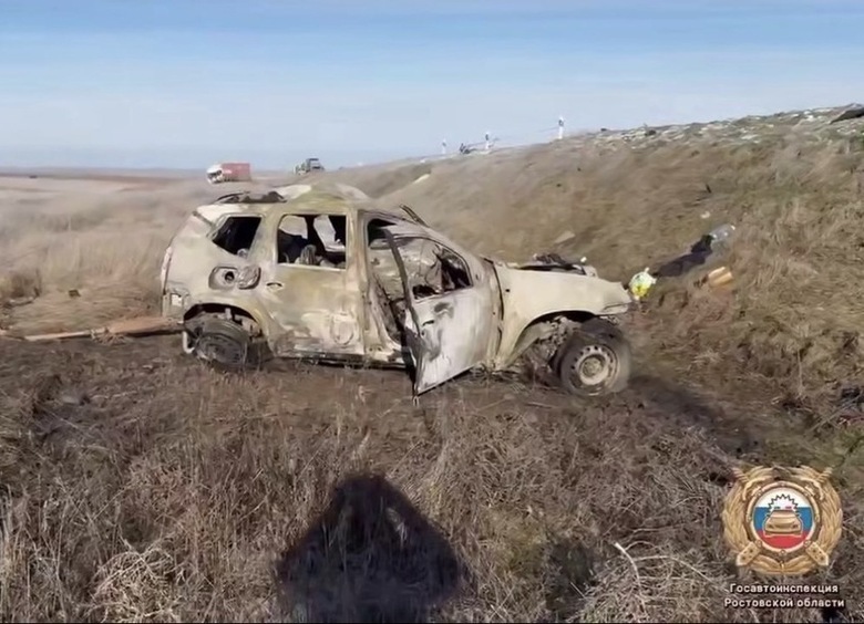 Изображение Три человека сгорели в автомобиле после ДТП в Ростовской области