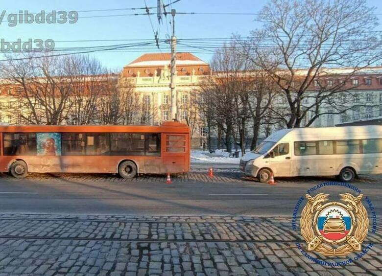 Изображение В Калининграде столкнулись два автобуса