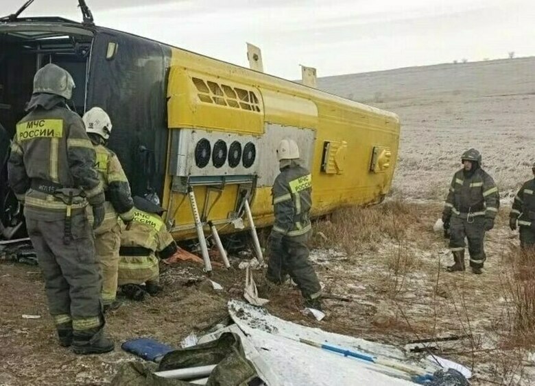 Изображение В Забайкалье перевернулся автобус с пассажирами