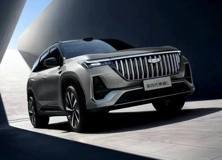Официально рассекречен дизайн обновленного кроссовера Geely Atlas
